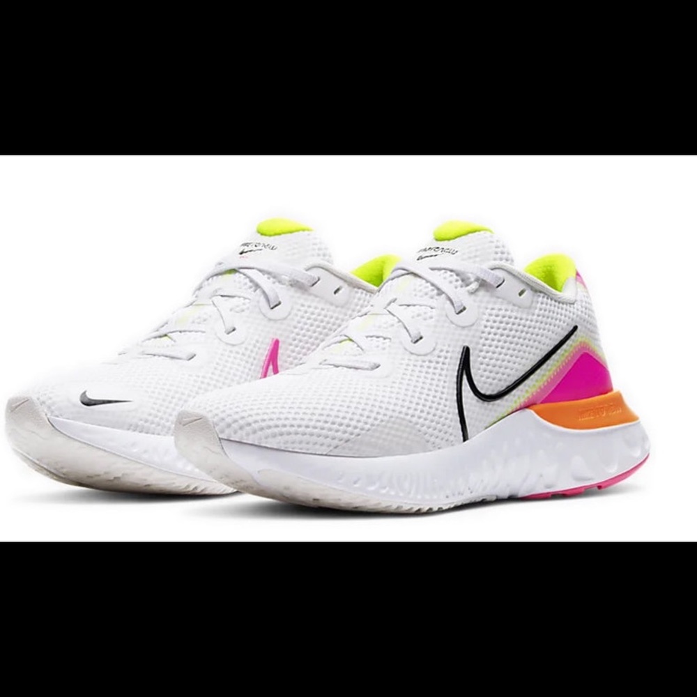 Nike Renew Run Platinum Pink Blast Shoes
